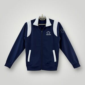 Penn State Nittany Lions Jacket Mens Small Navy Blue NCAA Under Armour Full Zip